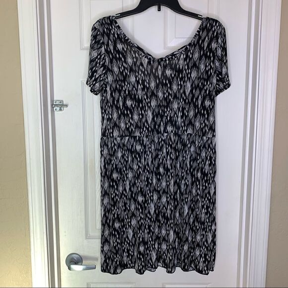 West Loop Black and White Shirt Dress Size Large - Picture 1 of 8